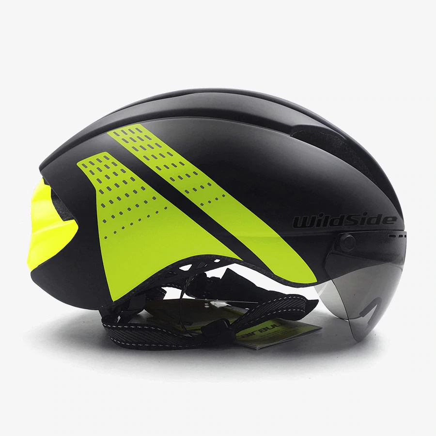 YOHOO-BIKE Helm Sepeda Cycling Bike Helmet Visor Removable Lens - TT-32 - Black/Green