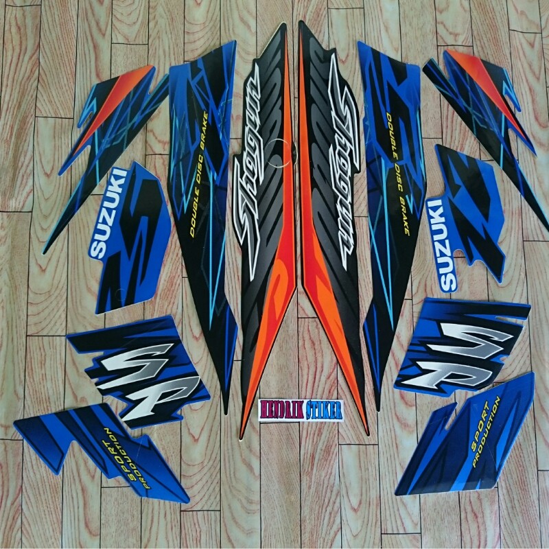 stiker striping motor shogun sp 125 2007 biru