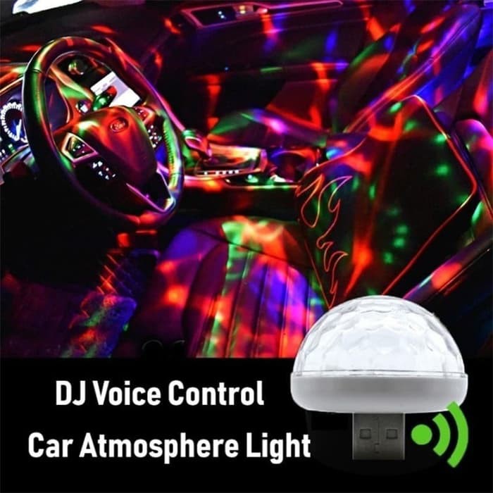 LAMPU LED RGB DISCO COLOK USB LAMPU KABIN MOBIL INTERIOR DISCO LAMP