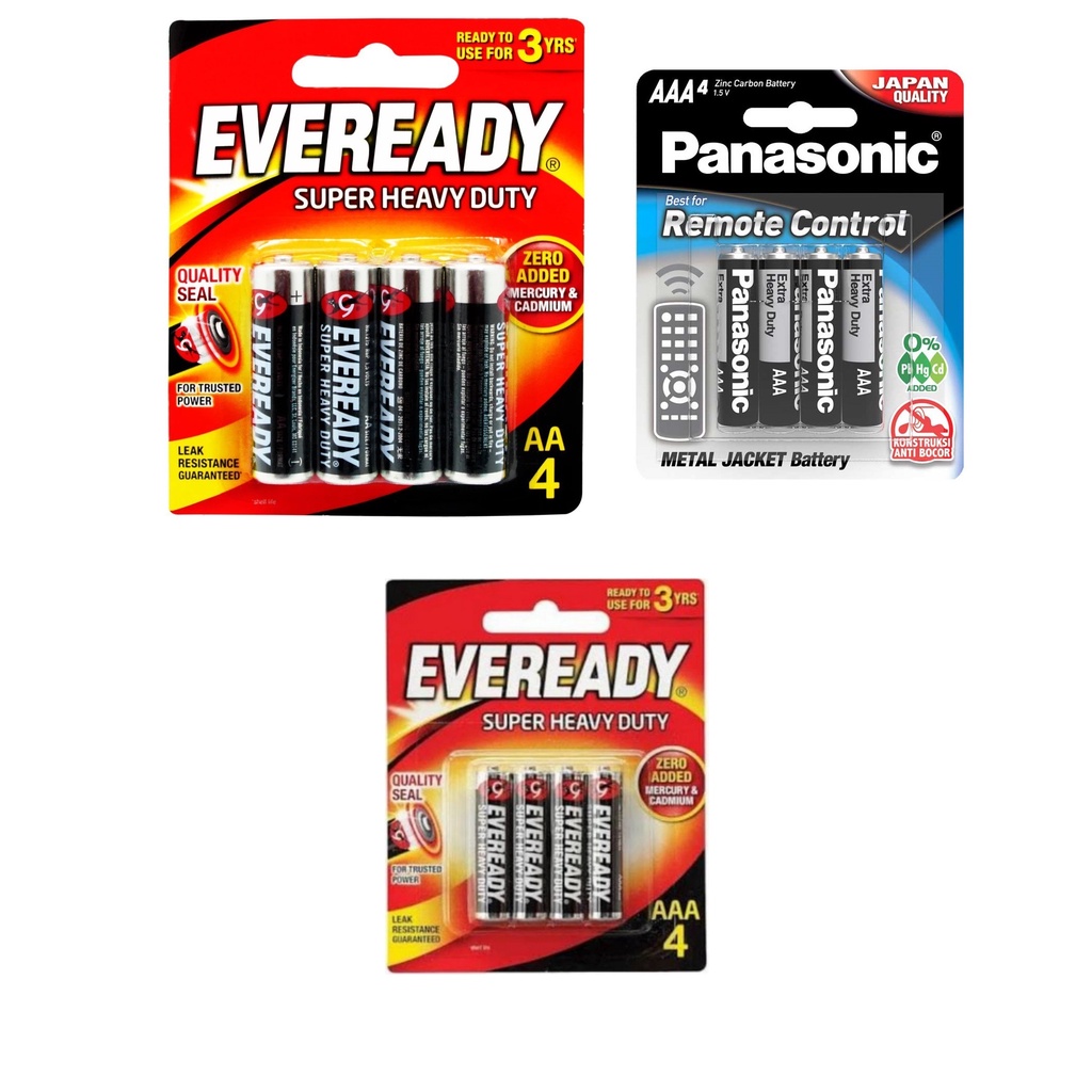 Batery Eveready AA & Panasonic AAA Eveready AAA SATUAN PER 1PCS