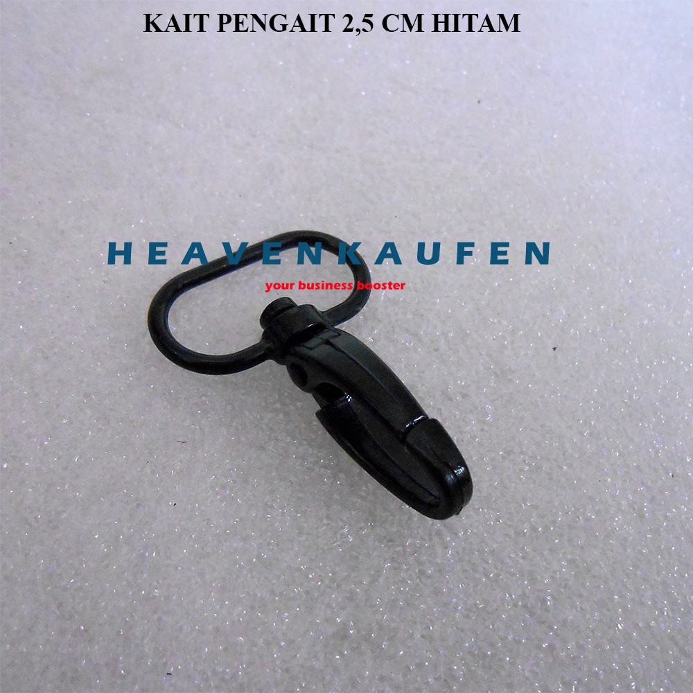 Kait Pengait Kaitan Gantungan Hook Tas 2.5 cm Warna Hitam Standard