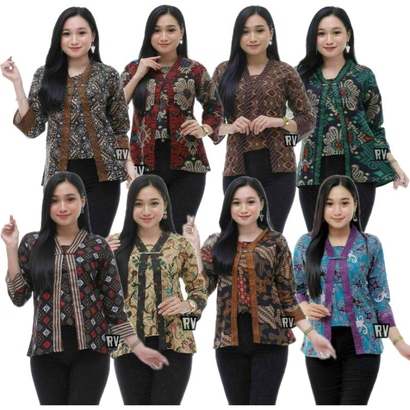 BAJU BATIK WANITA MODERN MONALISA GENES M,L,XL asli PEKALONGAN