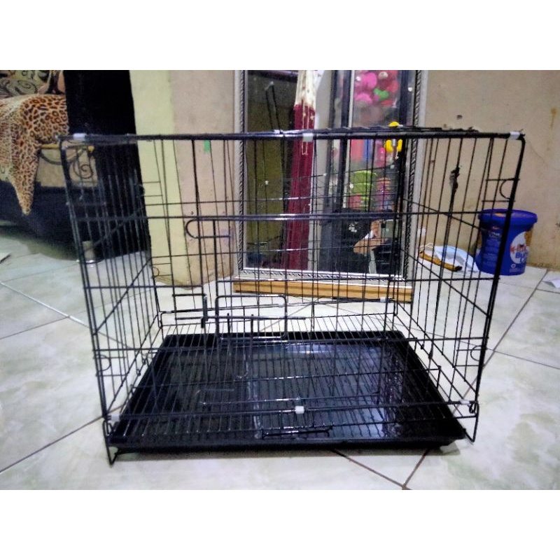 KANDANG LIPAT, UNTUK KUCING/KELINCI/MUSANG/HEWAN UKURAN M MEDIUM (47×35× 38)-4