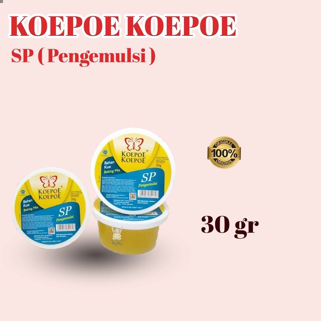 

SP Koepoe Koepoe, Pengembang Kue Kupu Kupu Pengemulsi 30gr