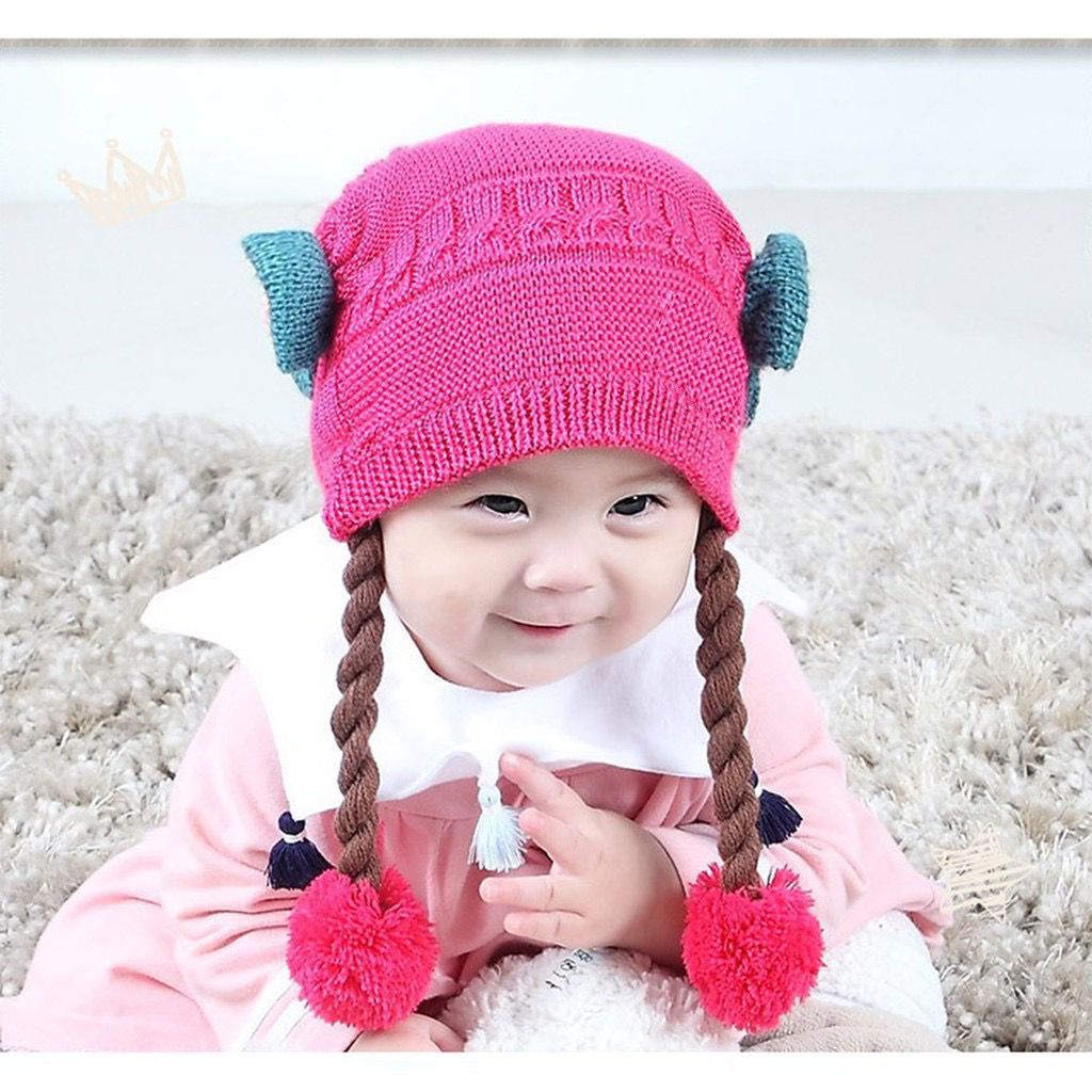 (kiddiwear)1KG = 12 PCS TOPI RAMBUT KEPANG / BABY HAT WIG / TOPI BAYI RAMBUT KEPANG / TOPI BAYI LUCU TP10