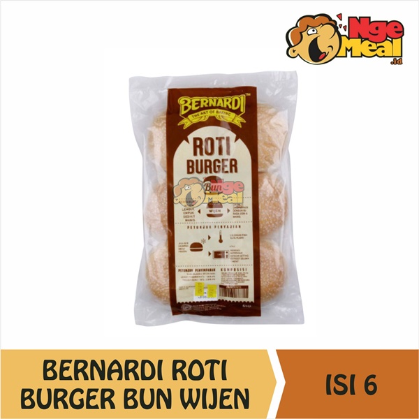 

BERNARDI Roti Burger Bun Wijen isi 6