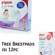 PIGEON Breast pump Breastpump Breastpumps Pompa Asi Manual FREE Breast Pad Honeycomb 12PCS BPA FREE