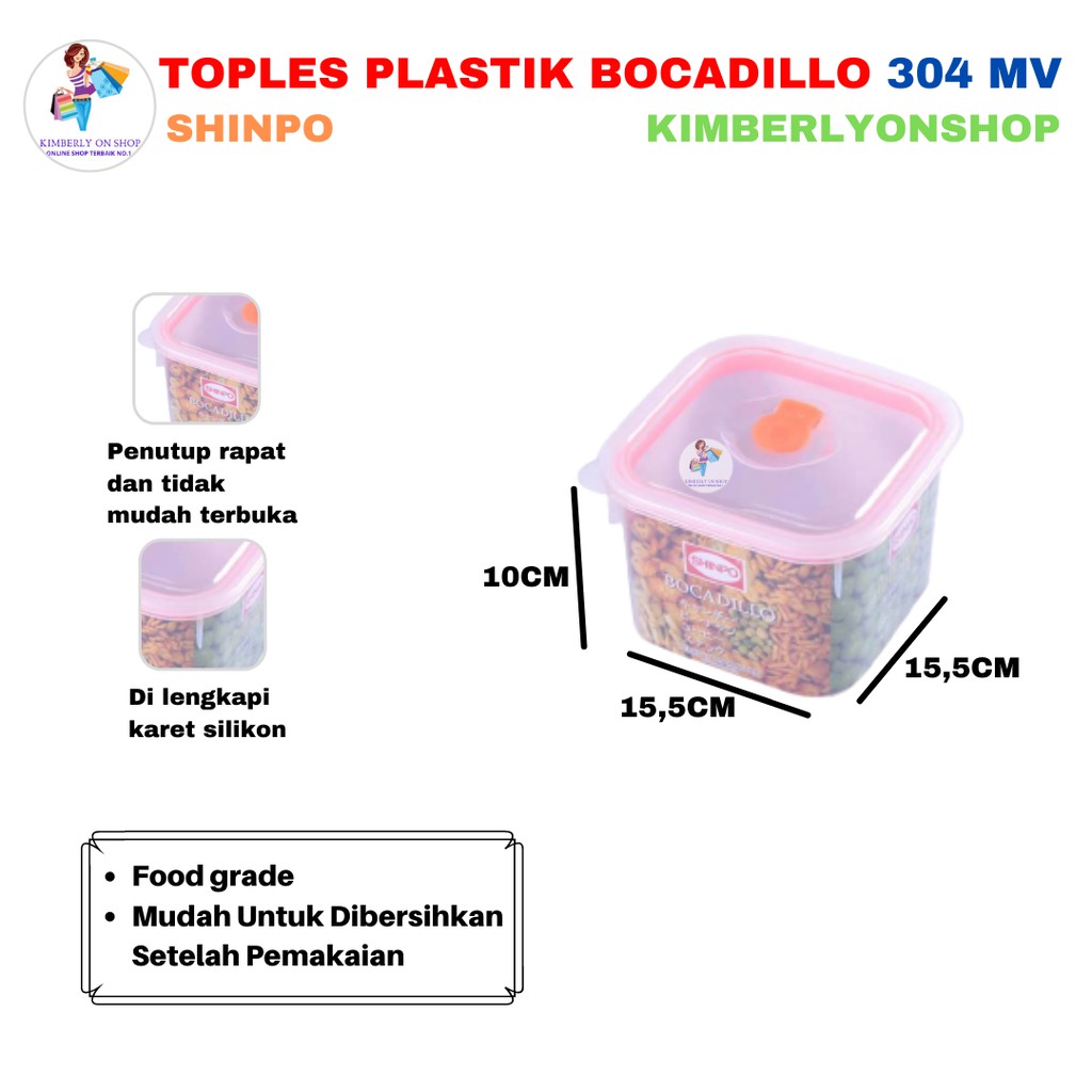 Kimberlyonshop Toples Plastik Tempat Makanan Bocadillo 304 Mv Shinpo