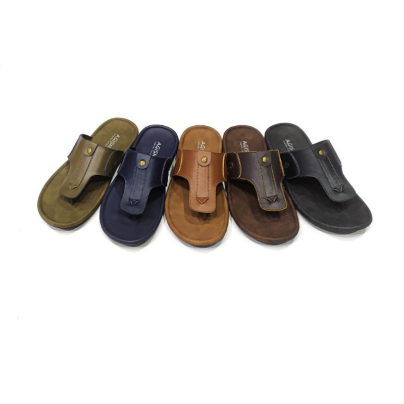 sandal kulit pria model gesfer dengan polet