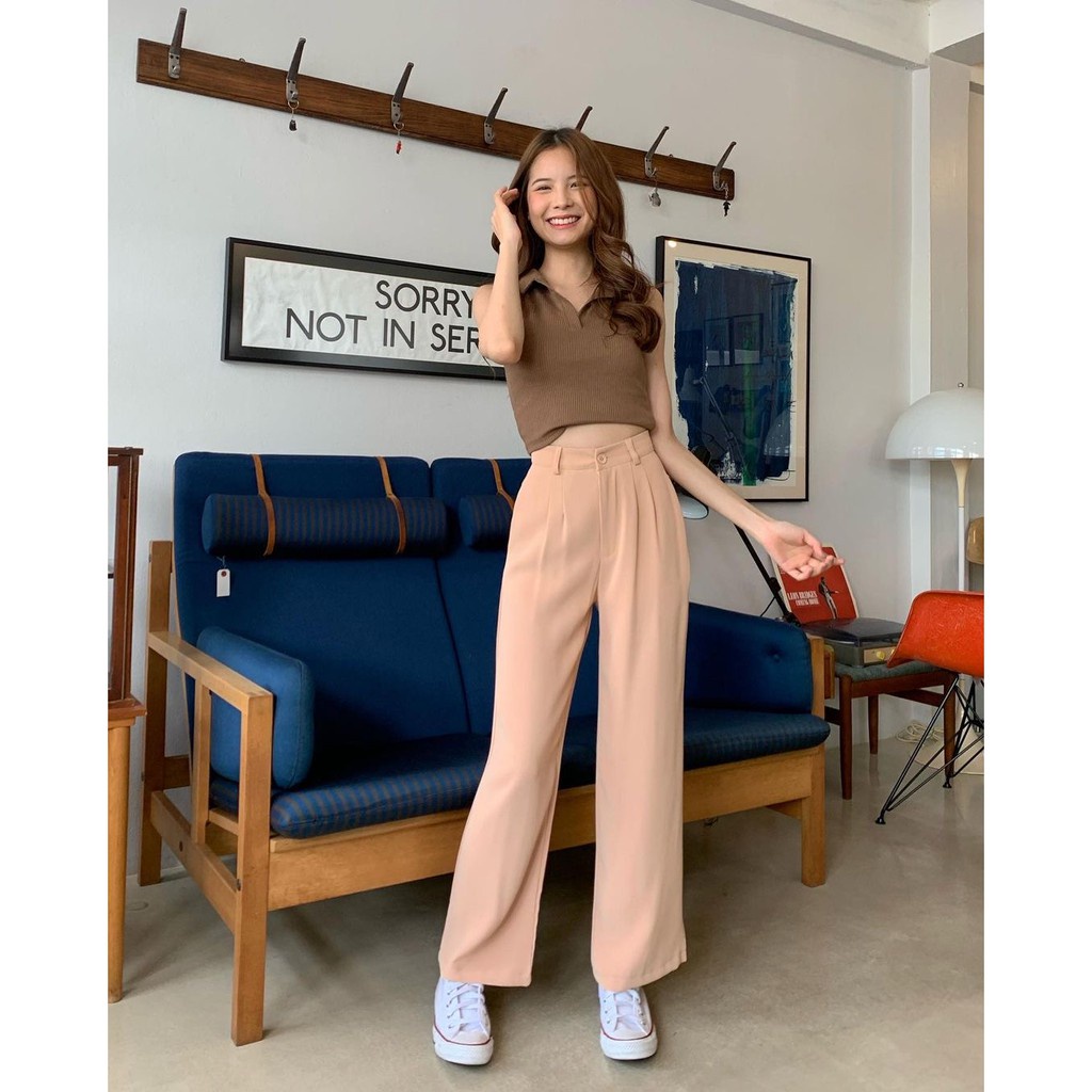 BEFAST - ZEC OOTD Wanita Celana Panjang MIRYA / Penny Pant / Celana Ala Style Korean / Celana Panjang Viral 2021 / Celana Panjang Polos Banyak Warna