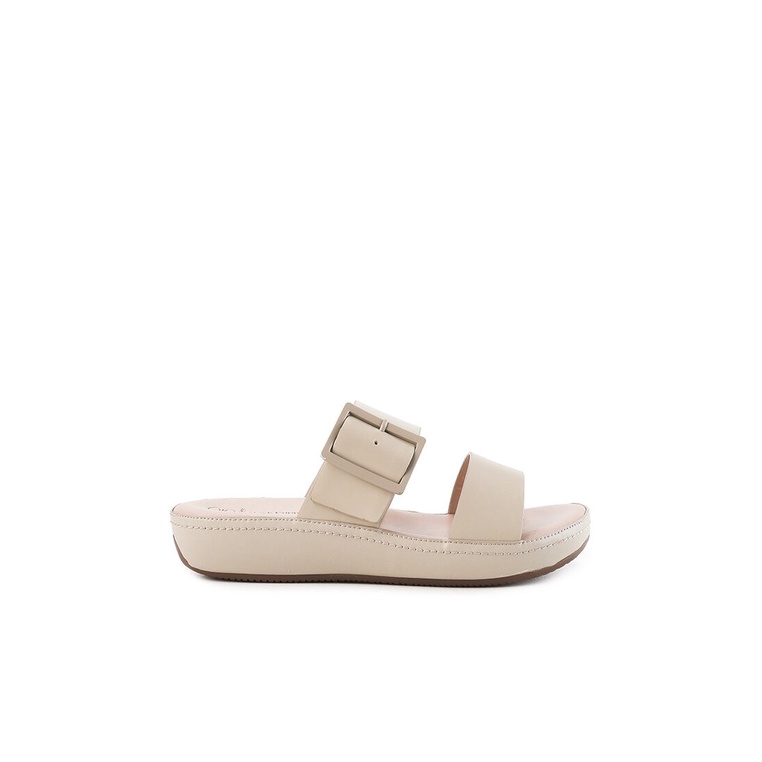 SANDAL SLIDE HUSH PUPPIES WANITA ORIGINAL CASUAL WEDGES KULIT HW40