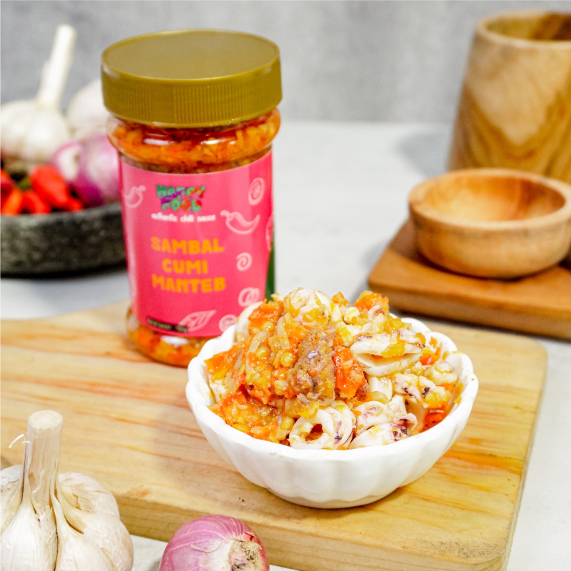 

Sambal Cumi Manteb Sambel PEDAS POLL Lezat Rumahan HAPPY FOOD Termurah Terlaris 150GR