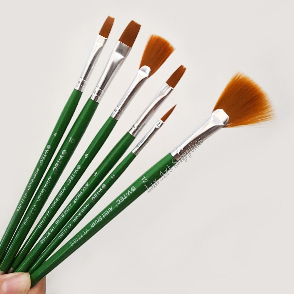 

V-Tec Artist Brush VT 7718 Set 6 / Kuas Lukis Set 6