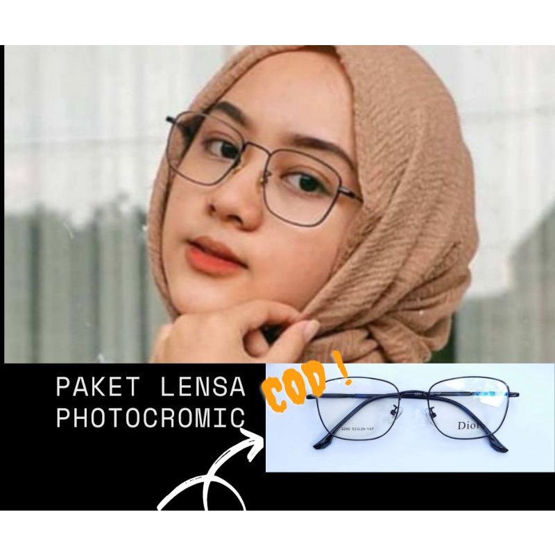 KACAMATA WANITA/PRIA PHOTOCROMIC MODEL KOTAK