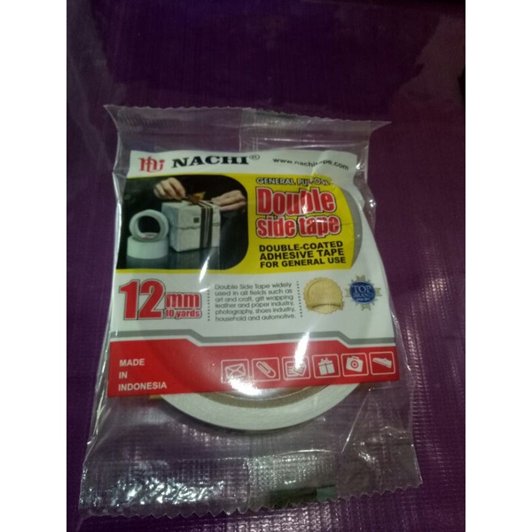 

Double Tape / Lem Bolak Balik Nachi 12mm, 10 yard