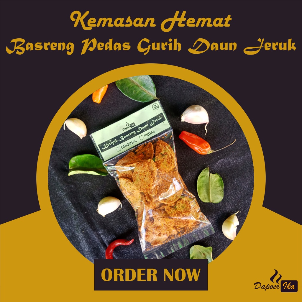 

KERIPIK BASRENG PEDAS GURIH ORIGINAL DAUN JERUK (40 GRAM) / CAMILAN ENAK DAN MURAH / MAKANAN RINGAN / SNACK RINGAN / MAKANAN CEMILAN MURAH MERIAH / CEMILAN ENAK DAN MURAH / DAPOER IKA