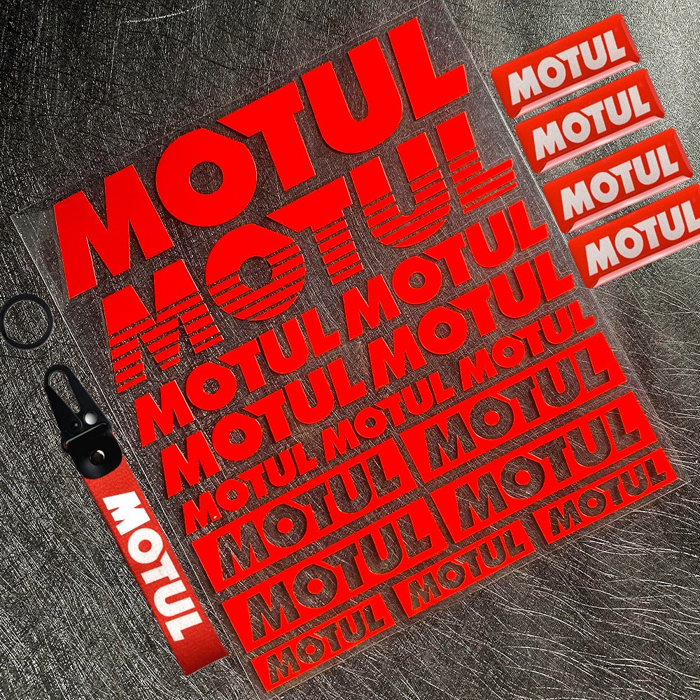 Stiker Reflektif Motif Logo MOTUL Untuk Helm Motor