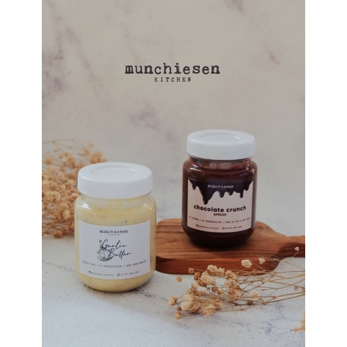 

BUNDLE: Garlic Butter with Herbs + Chocolate Crunch Spread | Munchiesen Kitchen