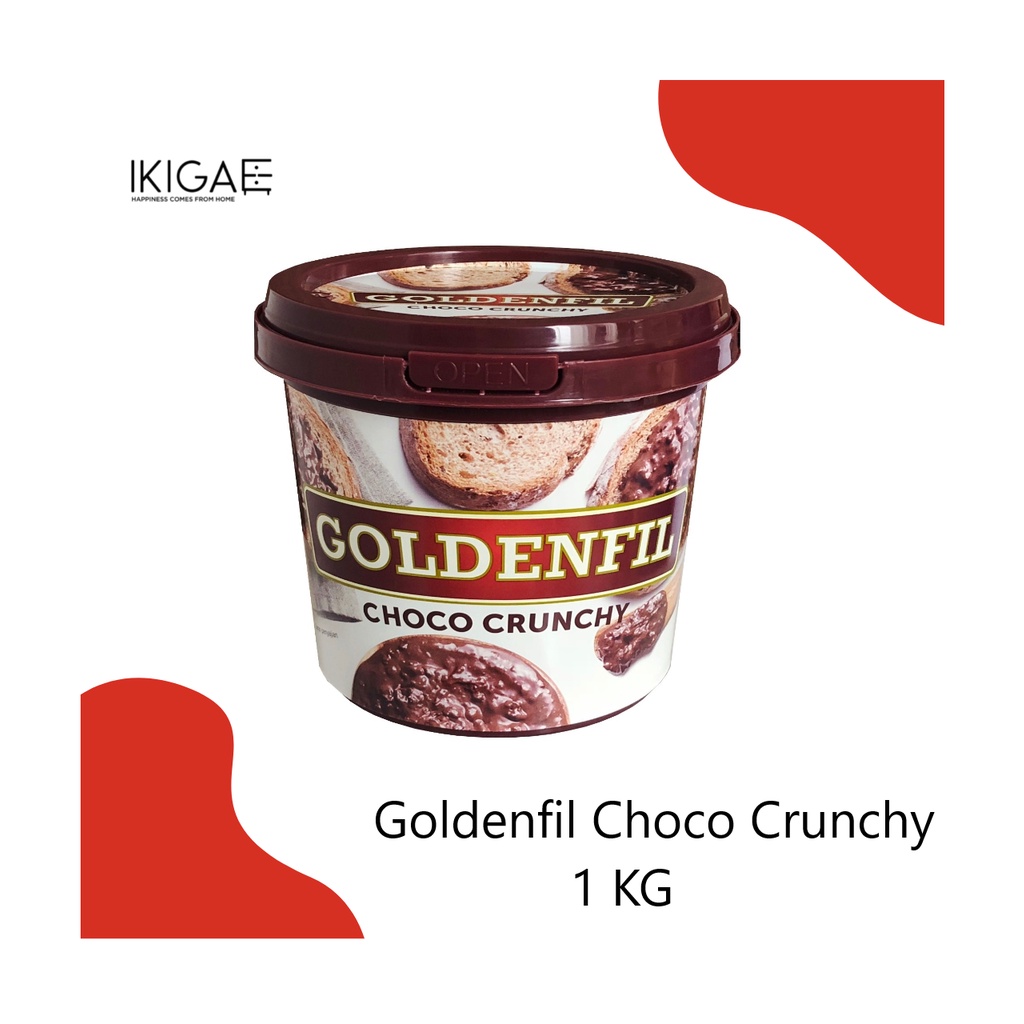 GOLDENFIL CHOCO SPREAD / CRUNCHY/ SELAI COKLAT 1 KG