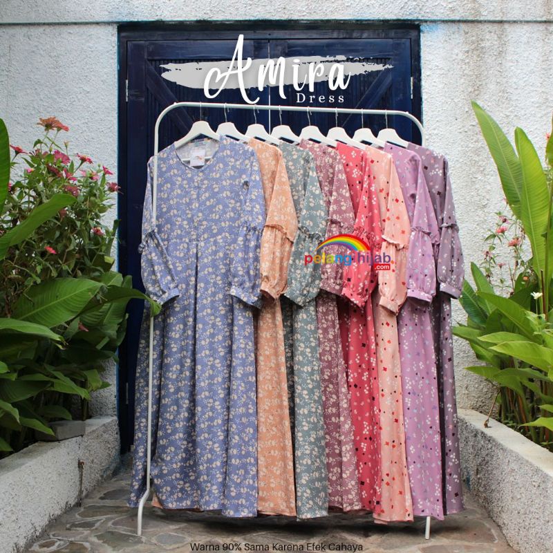 Amira Dress/Pelangi Hijab/Pakaian Syar'i/Gamis Best Seller
