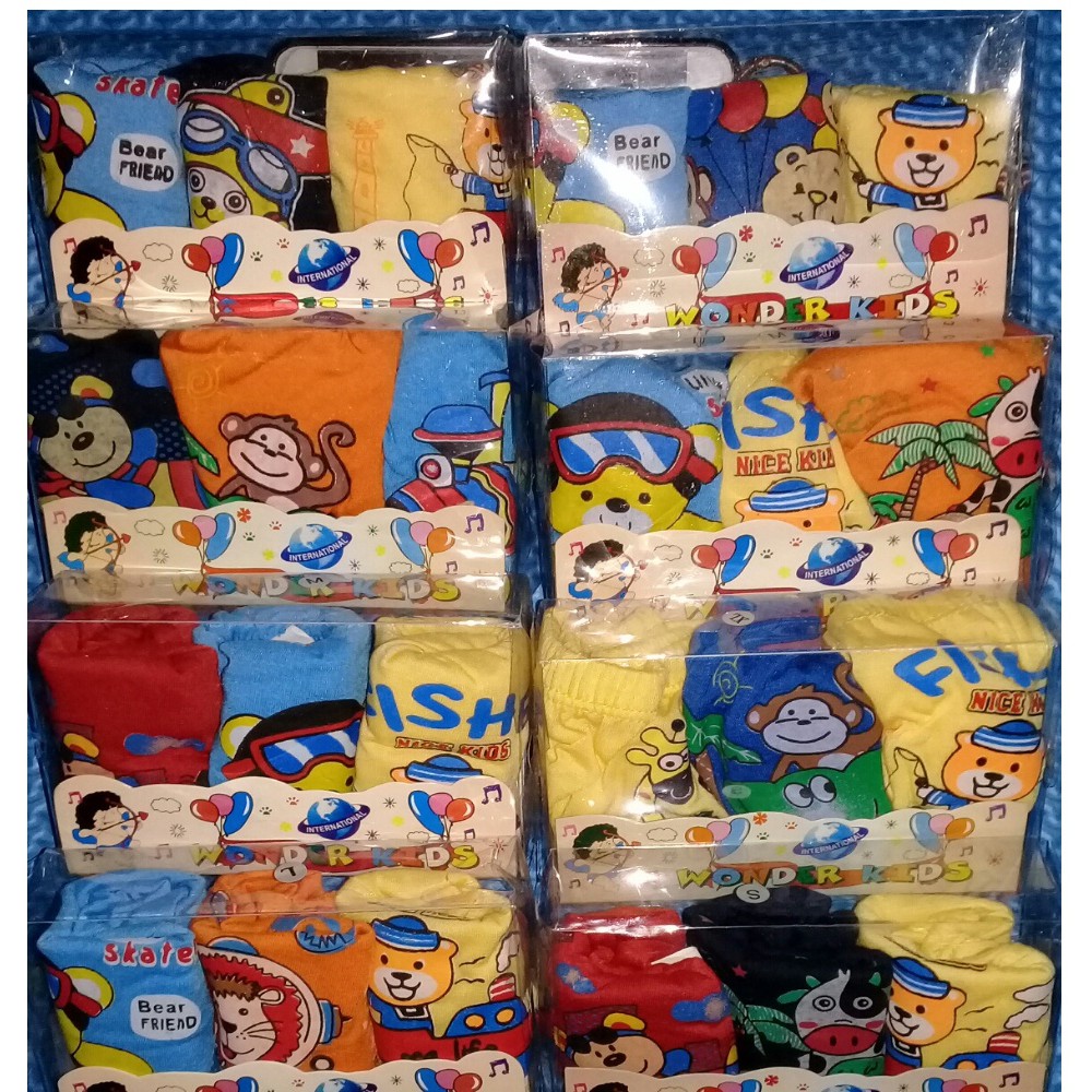 3 Pcs CD Anak Wonder Kids &amp; Nice Kids | Celana Dalam Anak Laki Laki | Sguna