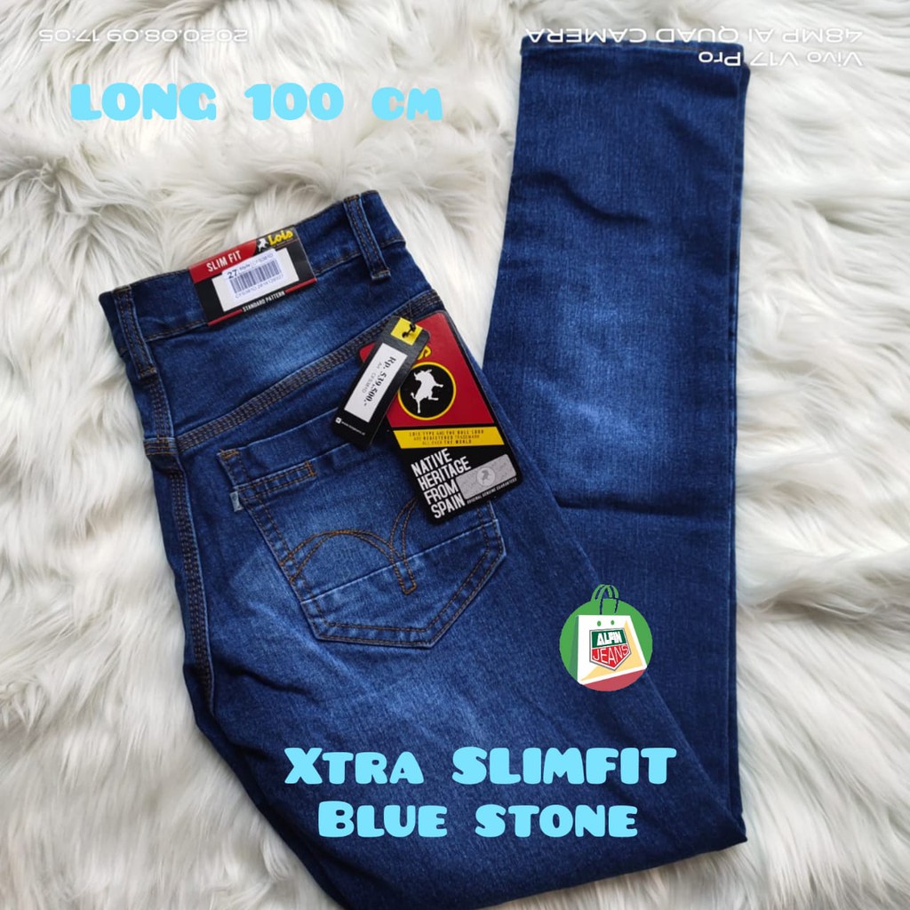  Celana  Lois  Denim Extra Slim Blue Stone Shopee  Indonesia