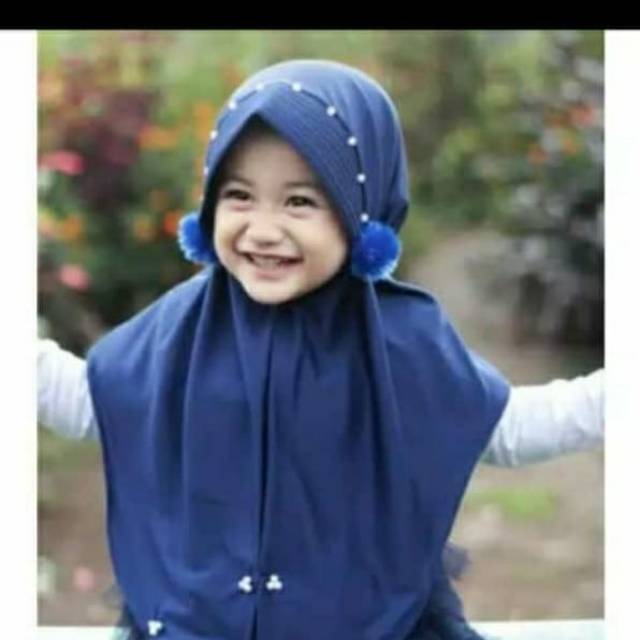 jilbab anak paud pom pom mutiara