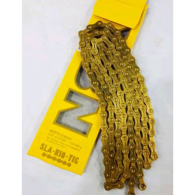 RANTAI 10SPEED GOLD - RANTAI SEPEDA 10SPEED GOLD - RANTAI YBN 10SPEED Ti GOLD Super Lubricating Aid