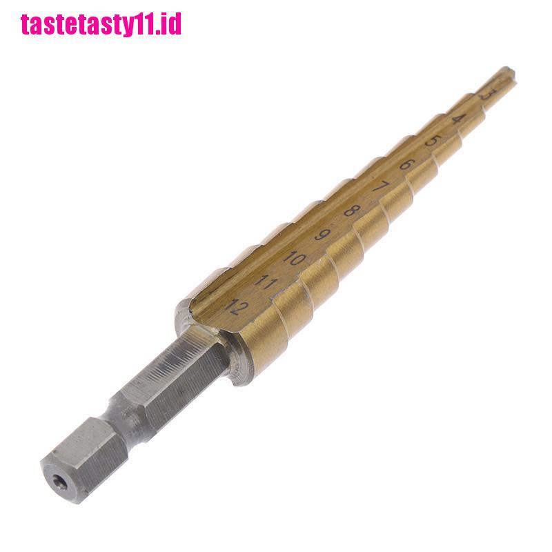 【TTID】3-12mm Coated Stepped Drill Bits Hex Handle Drill Bit Metal Drilling Powe