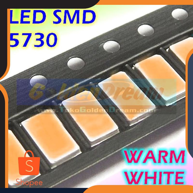 Murah SMD LED 5730 Kuning Warm White 0.5W 3.2-3.5V Lampu Ultra Bright Chip Keren