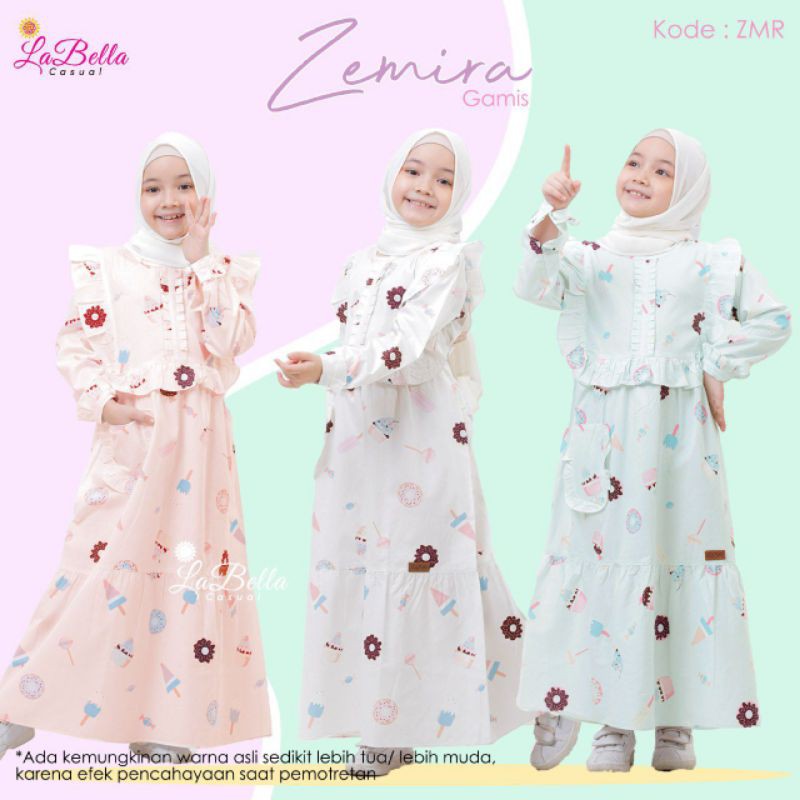  GAMIS  ANAK  2 10 TAHUN ZEMIRA DRESS FULL KATUN JEPANG  