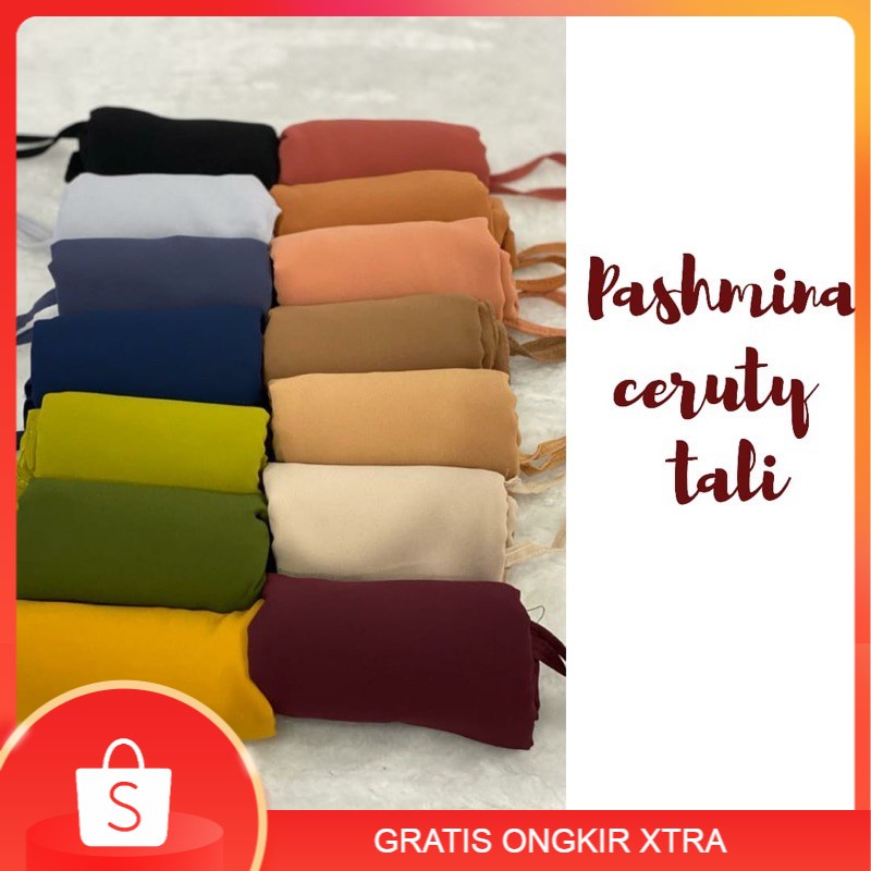 Pashmina Tali Pasmina Tali Pashmina Ceruty Tali Premium import Ceruty babydoll Murah