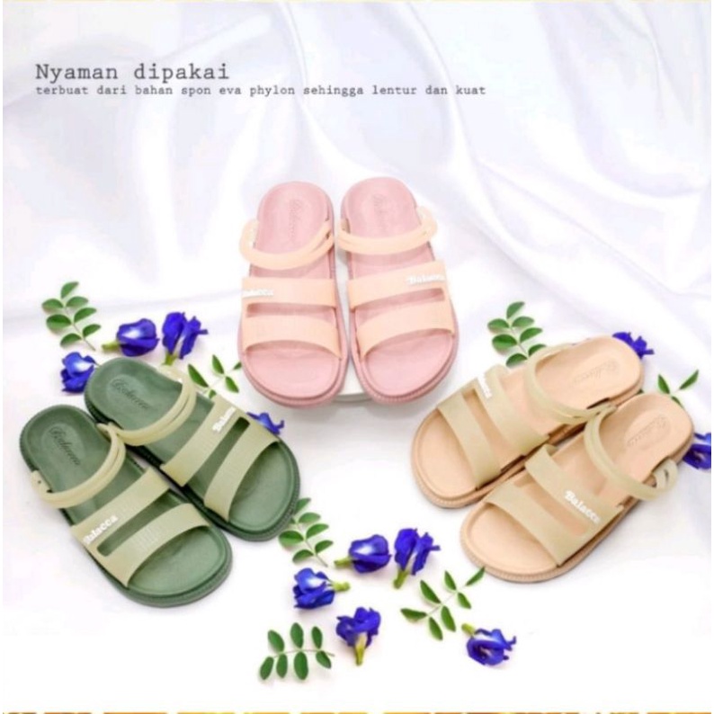 Sandal Wanita Bahan Karet Ukuran30-40 - 048t-048L