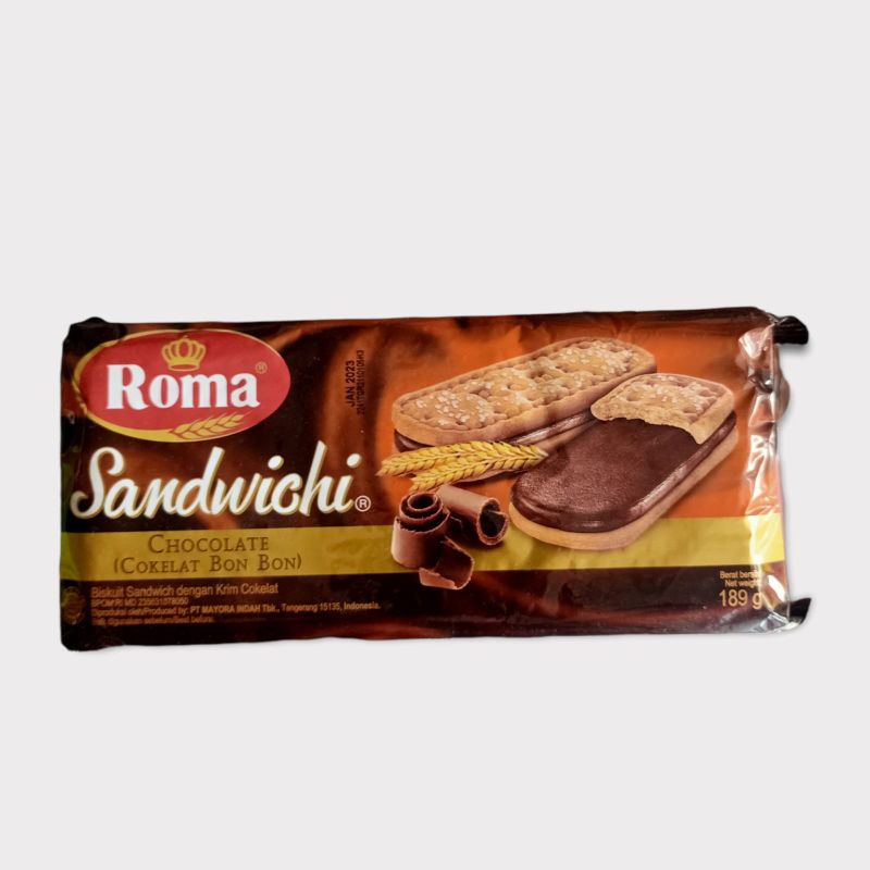 

ROMA BISKUIT SANDWICH RASA CHOCOLATE [189g]