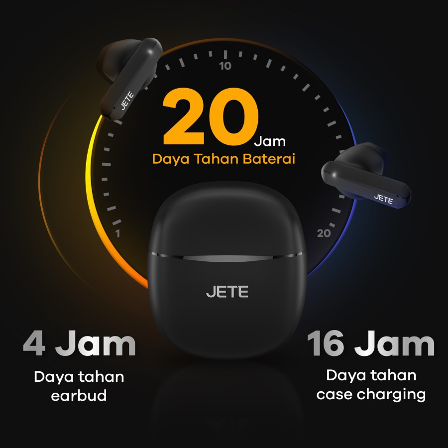 TWS Earbuds Headset Bluetooth | Earphone Bluetooth JETE T8 - Garansi  2 Tahun