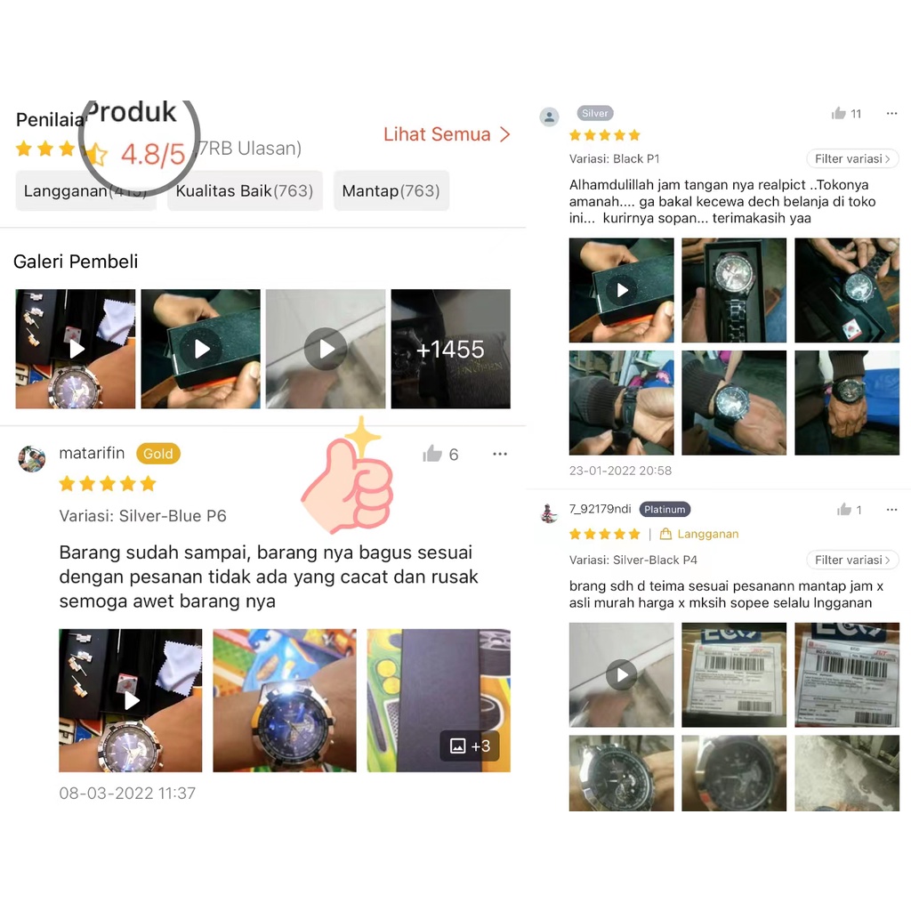 【Dijamin 100% Original】Jam Tangan Pria FNGEEN S001 Luxury Stainless Steel Quartz Original Tahan Air Watch + Kotak Gratis-1