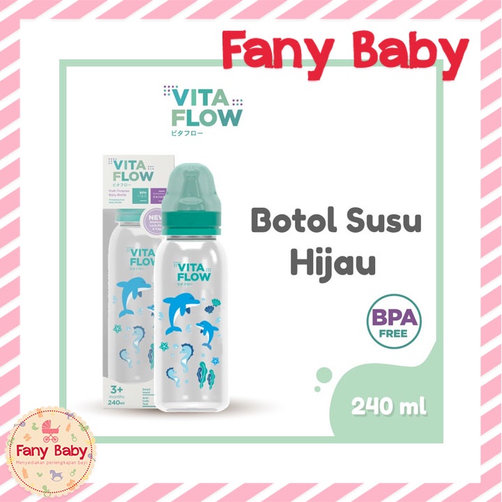 VITA FLOW BOTOL SUSU MULTIFUNGSI PP 240ML DOT SIZE M