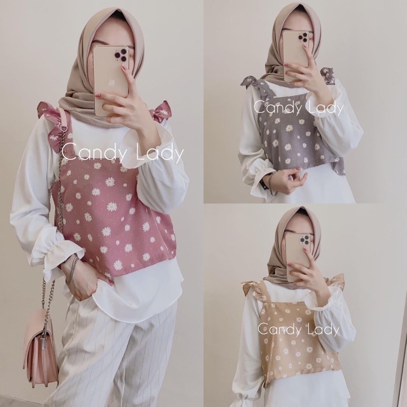 DAISY BLOUSE 2IN1 / BLOUSE MUSLIM WANITA / BLOUSE RAYON TERBARU