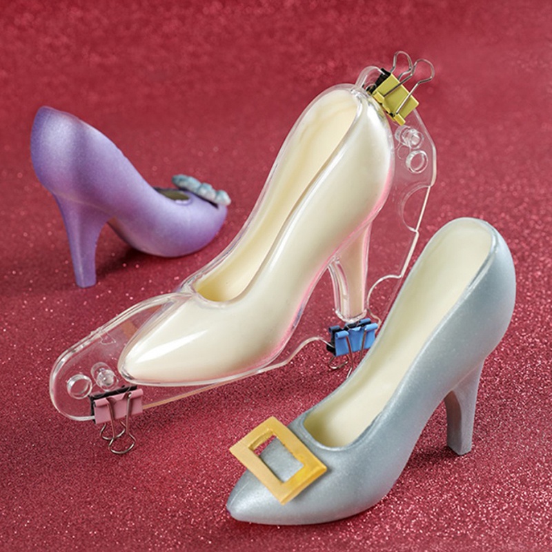 （✔✔❤Cetakan Adonan Kue &amp; Cokelat Bentuk Sepatu High Heels 3D Model DIY