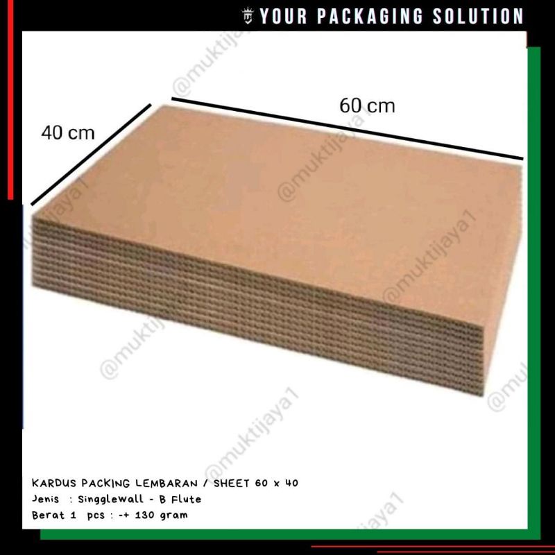 

Sheet Packing • Uk. 60x40cm • Kardus/ Karton Lembaran
