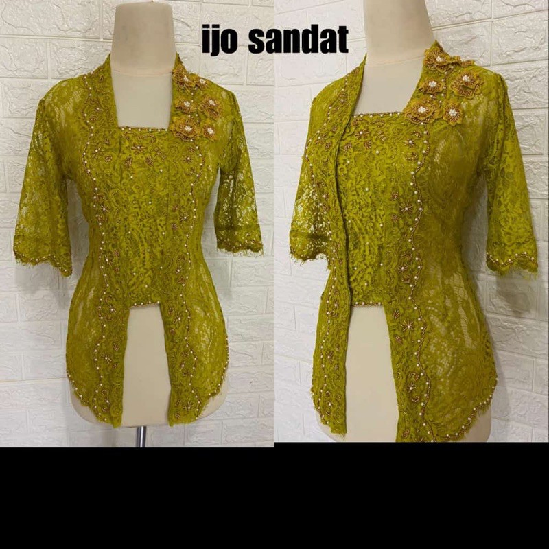 kebaya bali brokat semiperancis payet tumpuk / kebaya payet tumpuk semiperancis