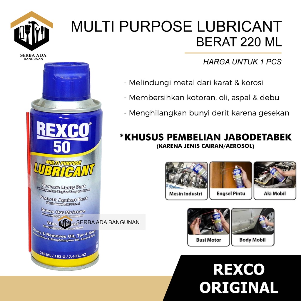 PELUMAS SERBAGUNA REXCO 120 ml 220 ml 350 ml 500 ml REXCO Multi Purpose Degreaser