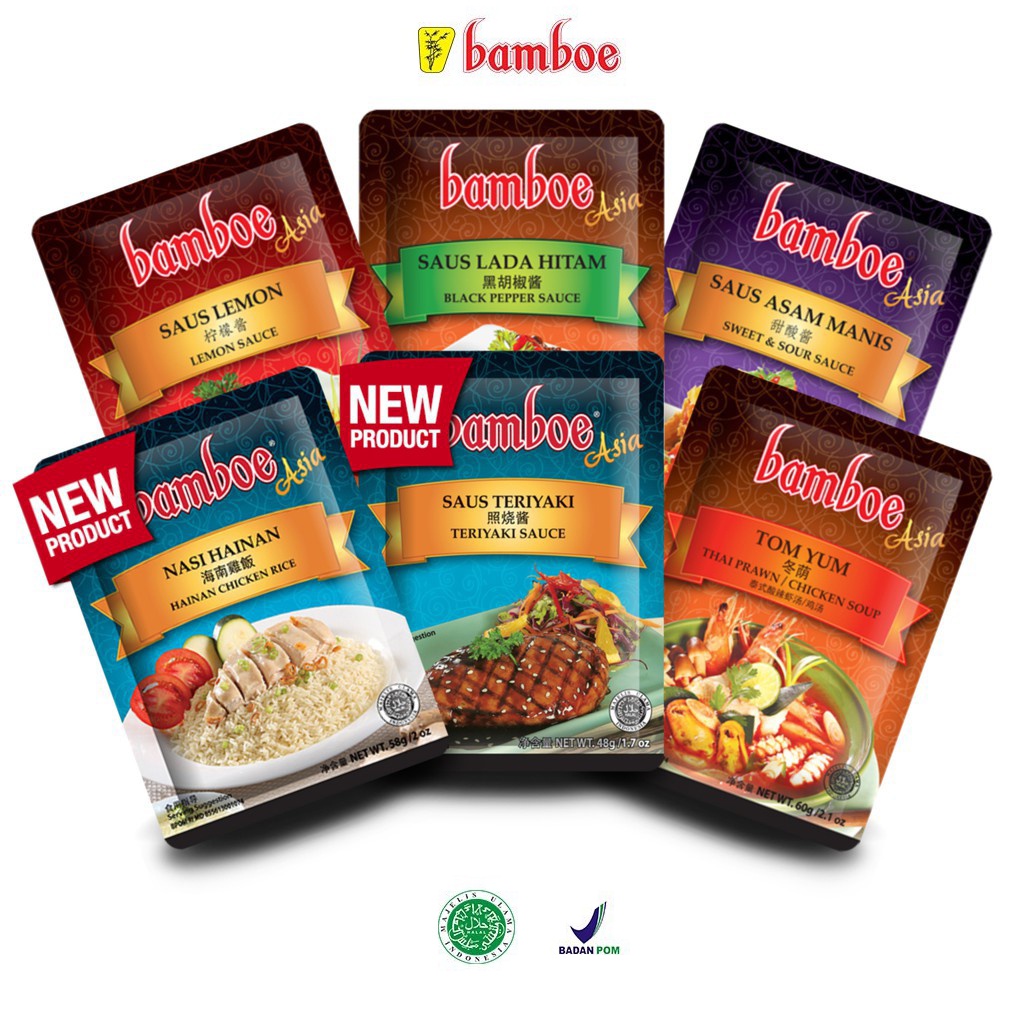 BAMBOE BUMBU MASAK - BAMBOE INSTAN - BAMBOE TOM YUM - BUMBU TOM YUM - BAMBOE NASI HAINAM - bumbu indofood