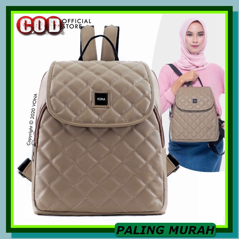 (Cod)Tas Ransel Batam Waniat Tas Backpack Wanita Waterproof Tas R UA252 Vona Tas Ransel Wanita / B