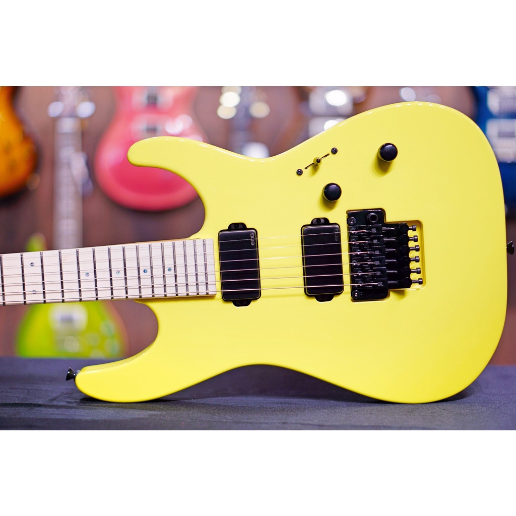 ESP ORIGINAL M-II DX/M w/EMG Brushed Black Neon Yellow E7601202