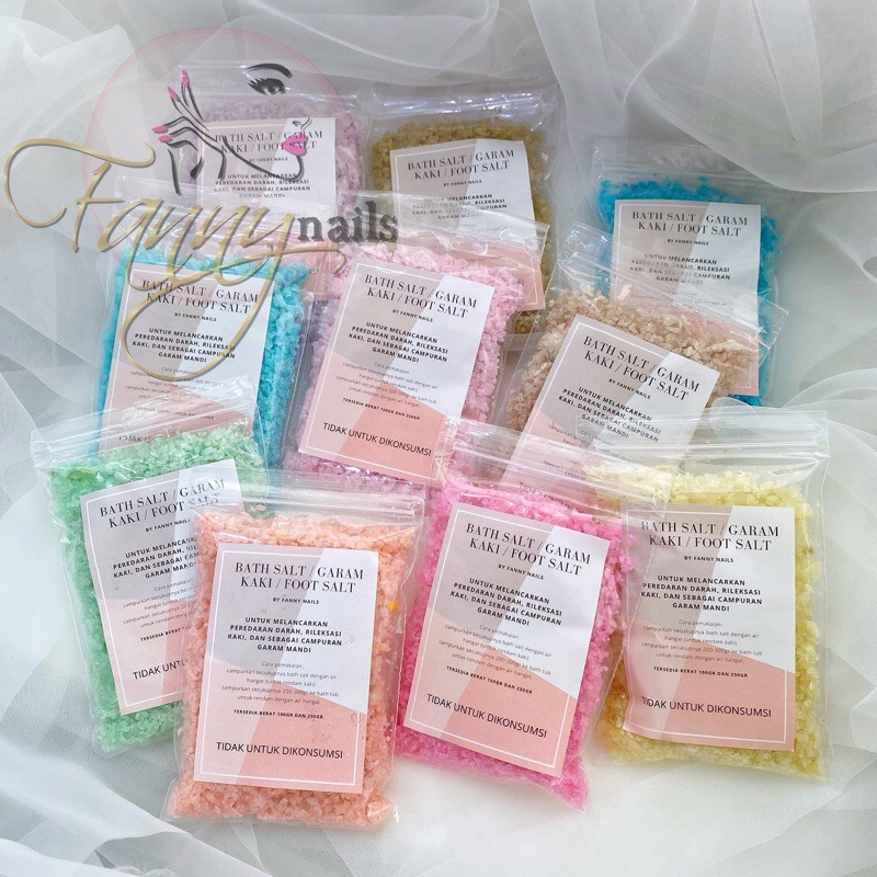 BATH SALT ORGANIC 100gr WITH EPSOM SALT footspa garam rendam kaki aromaterapi footspa salt pedicure