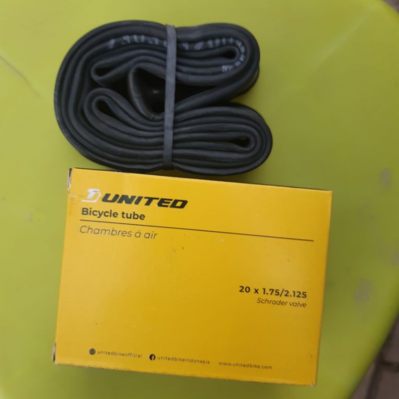 BAN DALAM UNITED 20 X 1.75/2.125 AV 30 MM . SEPEDA Lipat BMX MINI