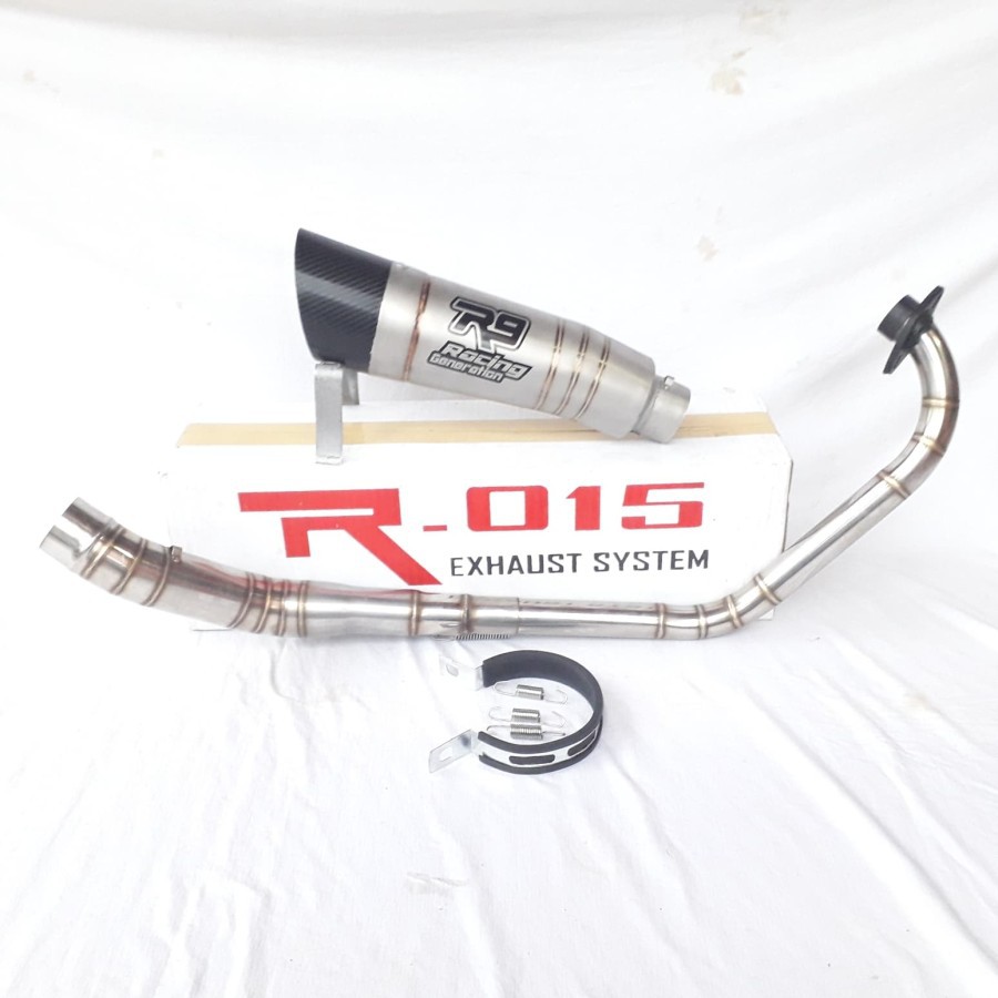 Knalpot R9 H2 Titanium SB Full Set CBR 150 - CB 150 - TIGER - MEGA PRO ER