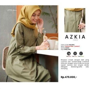 Tunik Zoya Azkia BARU dengan tag  harga 479K (BUKAN BEKAS) ukuran M Dark Green