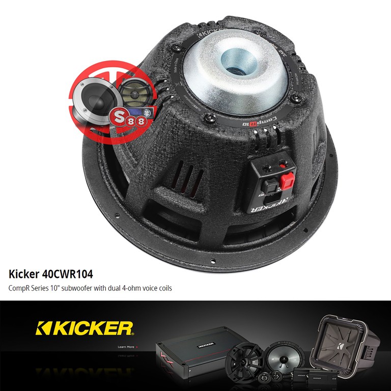 Kicker 40cwr104 Compr Dual Coil 10 Inch Subwoofer Shopee Indonesia